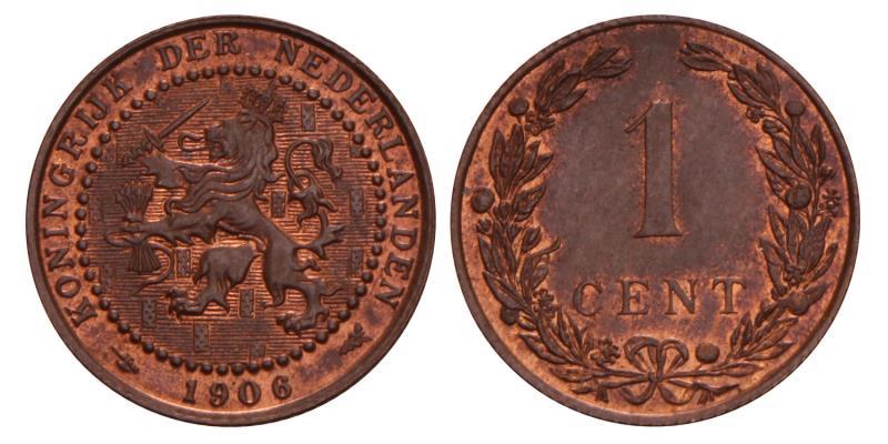 1 Cent Wilhelmina 1906. FDC.
