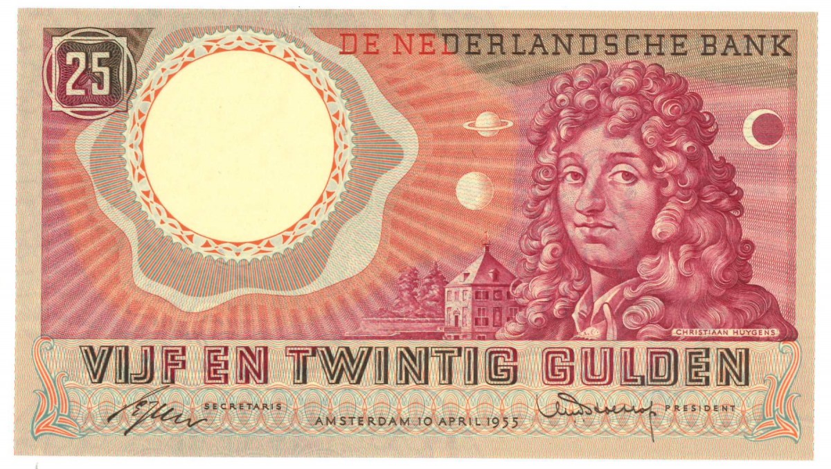Nederland 25 gulden Bankbiljet Type 1955 Huygens - UNC