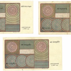 Nederland 3x 25 gulden Bankbiljet Type 1940 Prinsesje -Zeer Fraai -