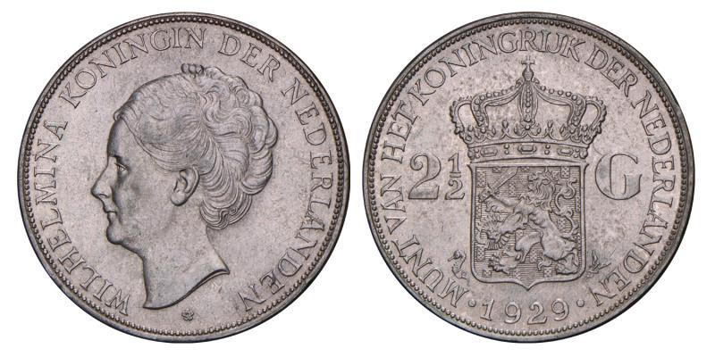 2½ Gulden Wilhelmina 1929. Prachtig / FDC.