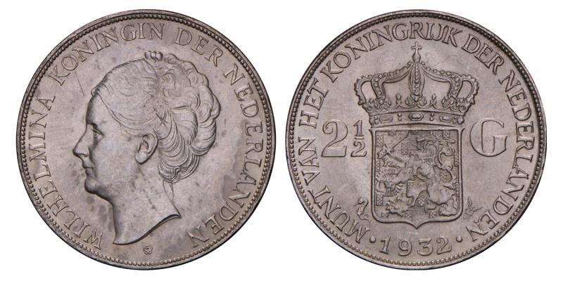 2½ Gulden Wilhelmina 1932. Prachtig / FDC.