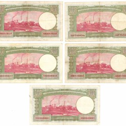 Nederland 5x 10 gulden Bankbiljet Type 1945 II Staatsmijnen - Zeer Fraai -