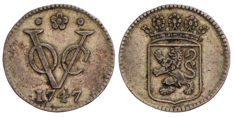 Holland. Zilveren duit. 1747.