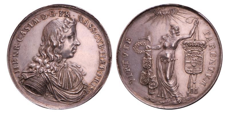 Nederland. 1675. Hendrik Casimir van Nassau-Dietz stadhouder van Friesland, Groningen en Drenthe. Door L. R. Beuningh. vL. III,176.2.