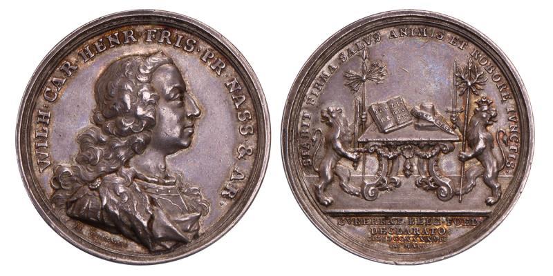 Nederland. 1747. Verheffing van de prins tot stadhouder. Door Vestner. VvL. 236.