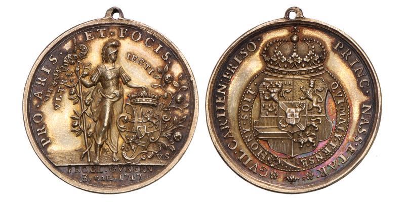 Nederland. 1747. Verheffing van Willem Karel Hendrik Friso tot stadhouder Willem IV. Door N. van Swinderen. Vvl. 229.