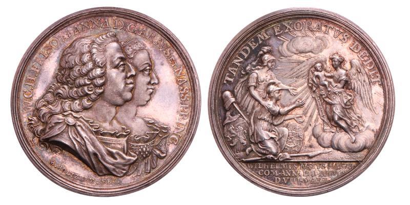 Nederland. 1748. Geboorte prins Willem V.VvL 262 Door Holtzhey.