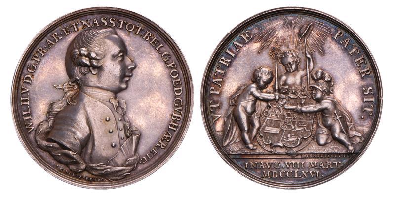 Nederland. 1766. Inhuldiging prins Willem V als erfstadhouder. Door J.G. Holtzhey. Vvl. 382.