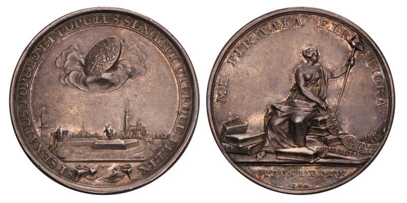 Nederland. Den Bosch. 1785. Dubbele Stadhuispenning.