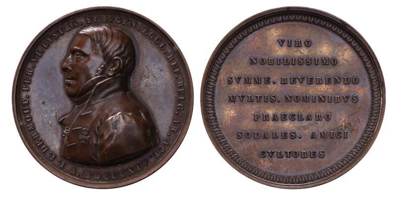 Nederland. 1845. Erepenning I. J. Dermout, 30 jaar secretaris van de algemene Synode.