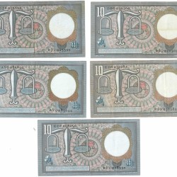 Nederland 5x 10 gulden Bankbiljet Type 1953 Hugo de Groot - Zeer Fraai