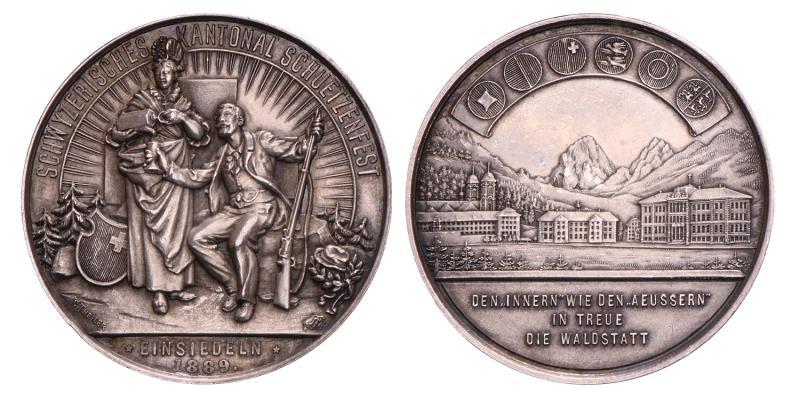 Zwitserland. 1889. Zwitserse kantonaal schuttersfeest. Einsiedeln.