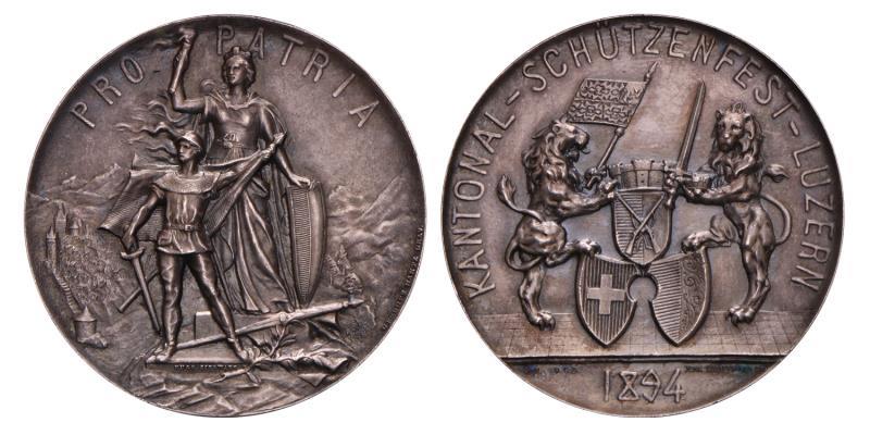 Zwitserland. 1894. Luzern. Schuttersfeest. Door H. Siegwart, G. Hantz.