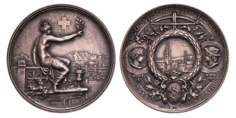 Zwitserland. 1895. Winterthur, schuttersfeest. Door G. Hantz.