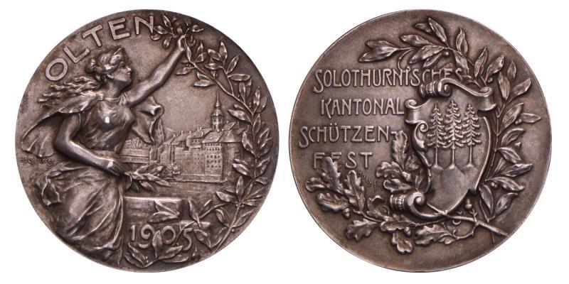 Zwitserland. 1905. Solthurn,Olten. Schuttersfeest. Door Holy Freres.