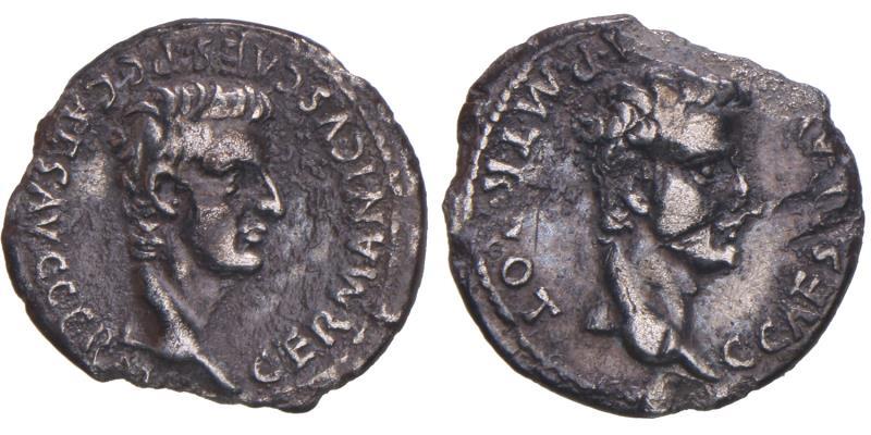 Germanicus and Caligula. Denarius.