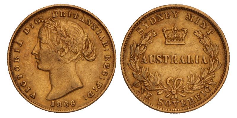 Australia. Victoria. Sovereign. 1866.