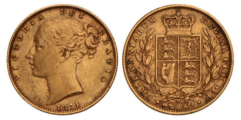 Australia. Victoria. Sovereign. 1874 M.