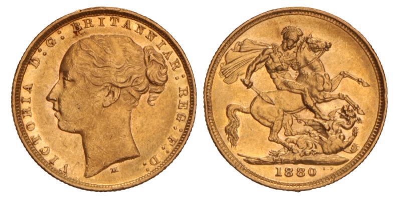Australia. Victoria. Sovereign. 1880 M.