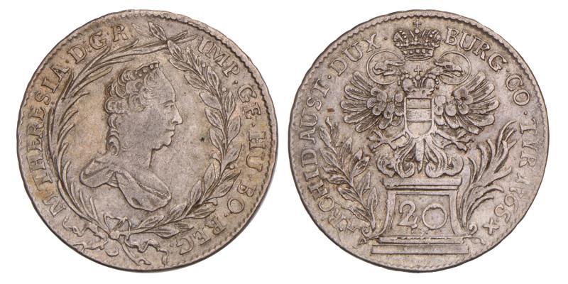 Austria. Maria Theresia. 20 Kreuzer. 1765.