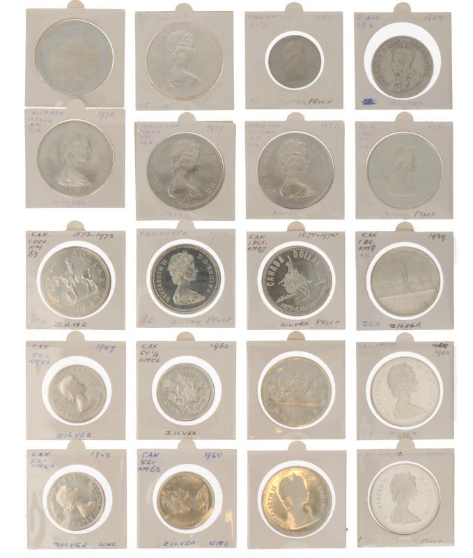 British Colonies. Lot (20) mainly silver Dollars and Crowns.