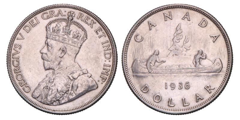 Canada. Dollar. 1936.