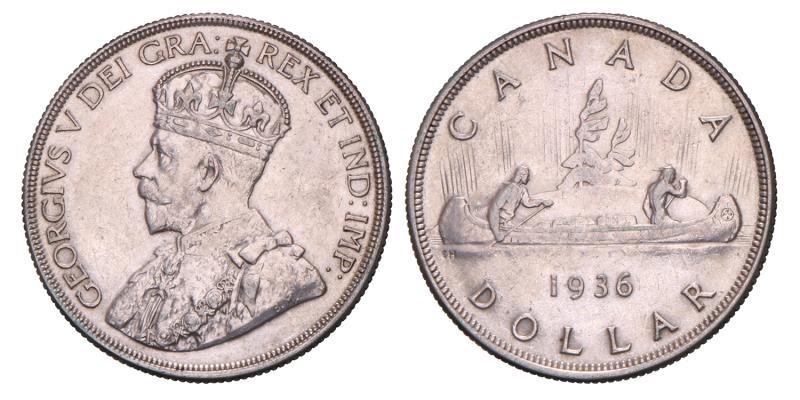 Canada. Dollar. 1936.