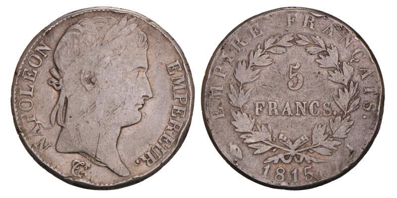 France. Napoleon I. 5 Francs. 1815 I.