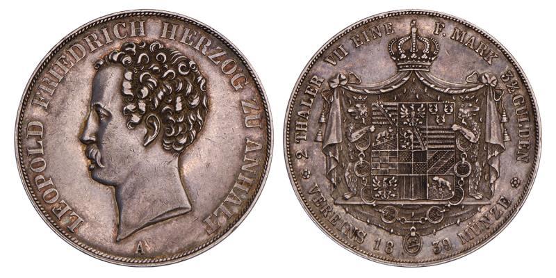 Germany. Anhalt-Dessau. Leopold Friedrich. 2 Thaler. 1839.