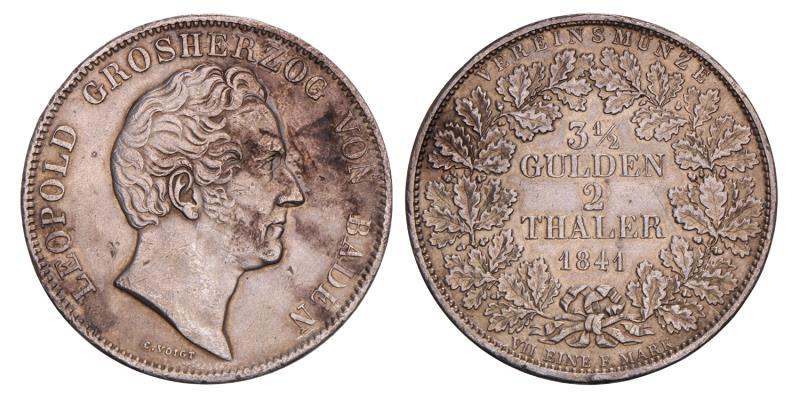 Germany. Baden. Leopold. 2 Thaler. 1841.