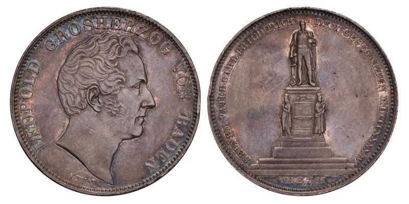 Germany. Baden. Leopold. 2 Thaler. 1844.