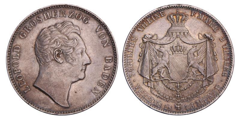 Germany. Baden. Leopold. 2 Thaler. 1846.