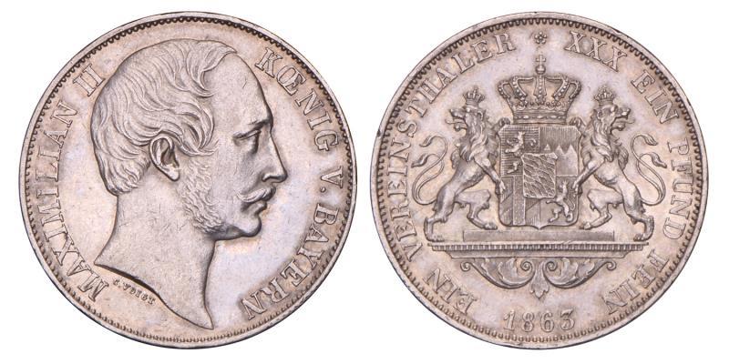 Germany. Bavaria. Maximilian II. Thaler. 1863.