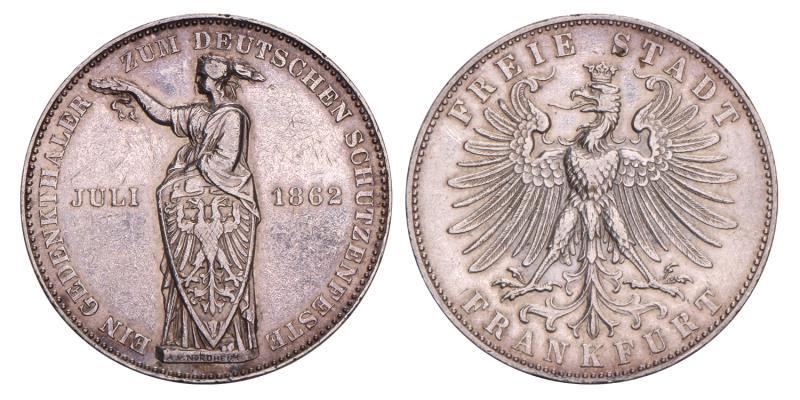 Germany. Frankfurt. Gedenkthaler. 1862.
