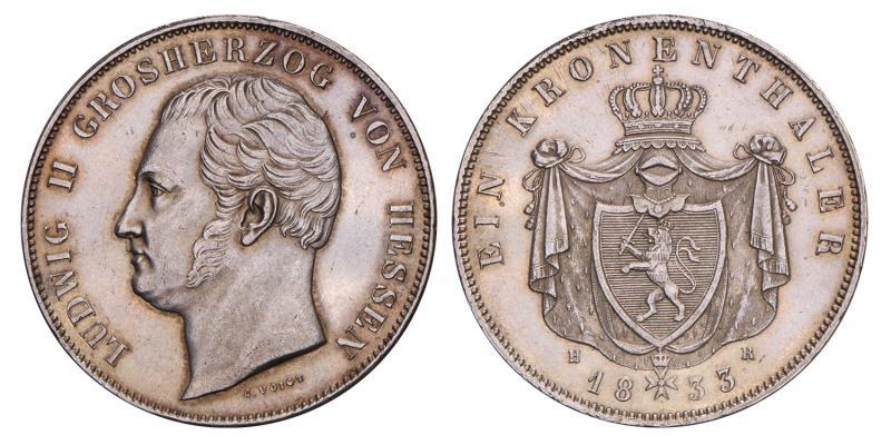 Germany. Hessen. Ludwig II. Thaler. 1833.