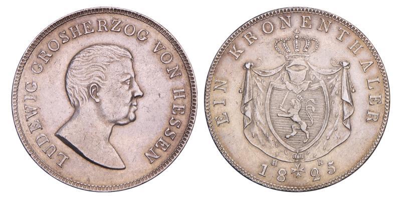 Germany. Hessen-Darmstadt. Ludewig I. Thaler. 1825.