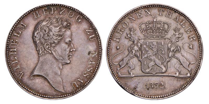 Germany. Nassau. Wilhelm. 2 Thaler. 1832.