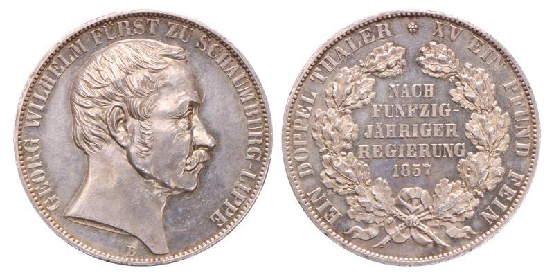 Germany. Schaumburg-Lippe. Georg Wilhelm. 2 Thaler. 1857.