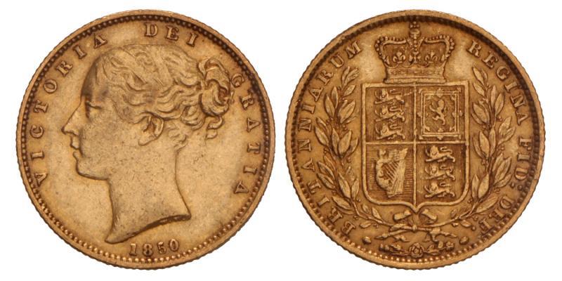 Great Britain. Victoria. Sovereign. 1850.
