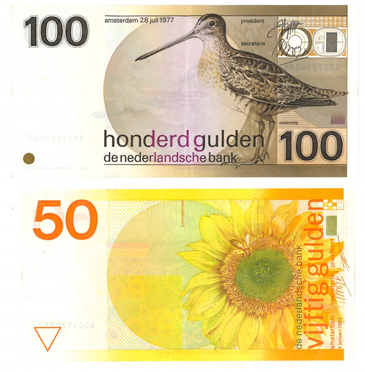 Nederland 50/100 gulden Bankbiljet Type 1977-1982 Zonnebloem/Snip - Zeer Fraai