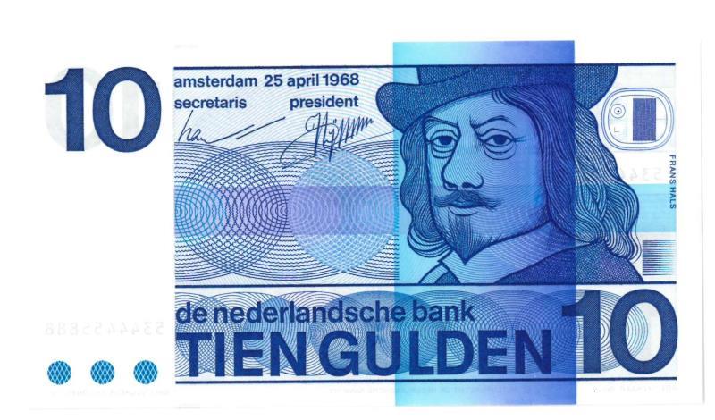 Nederland. 10 gulden. Bankbiljet. Type 1968. Frans Hals - UNC.