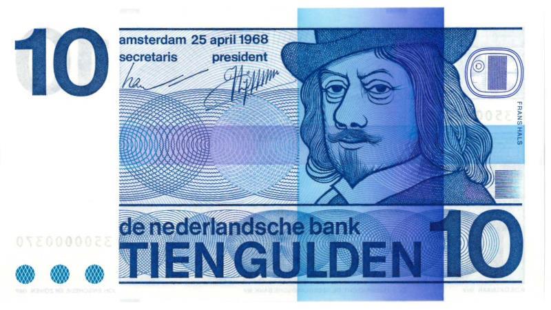 Nederland. 10 gulden. Bankbiljet. Type 1968. Frans Hals - UNC.