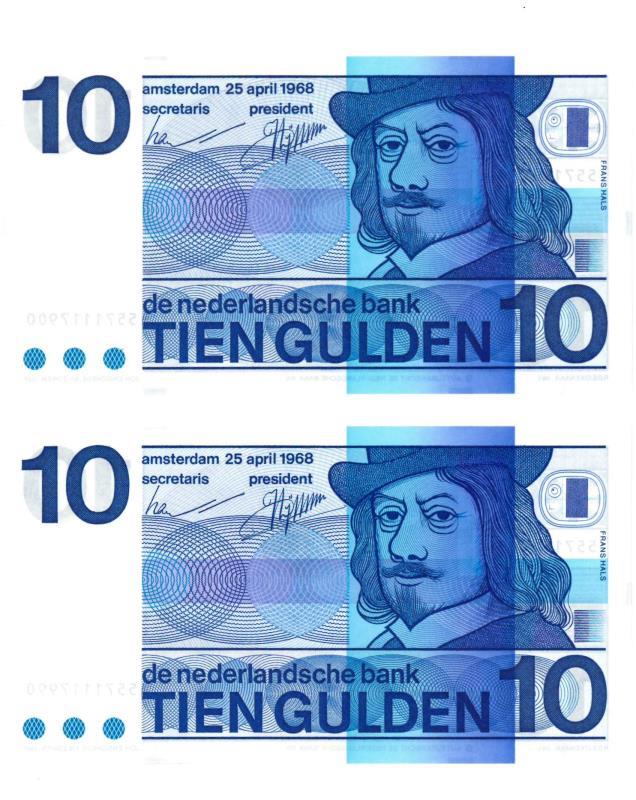 Nederland. 10 gulden. Bankbiljet. Type 1968. Frans Hals - UNC.