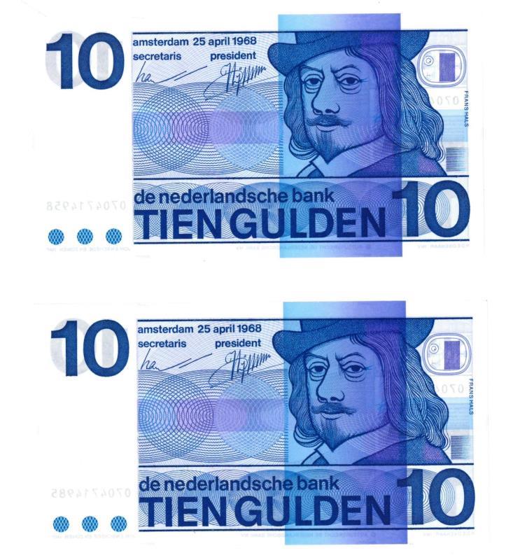 Nederland. 10 gulden. Bankbiljet. Type 1968. Frans Hals - UNC.