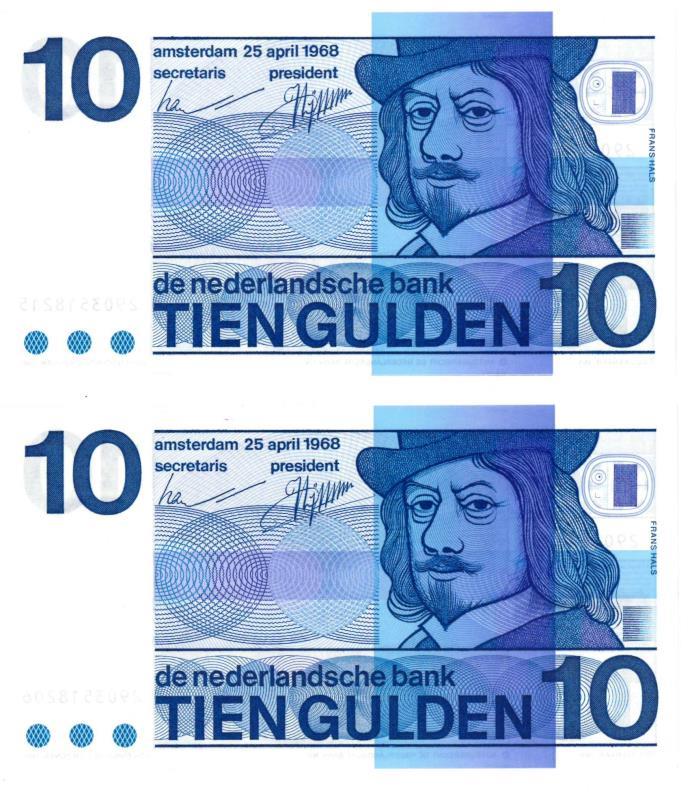 Nederland. 10 gulden. Bankbiljet. Type 1968. Frans Hals - UNC.