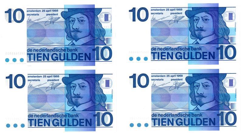 Nederland. 10 gulden. Bankbiljet. Type 1968. Frans Hals - UNC.