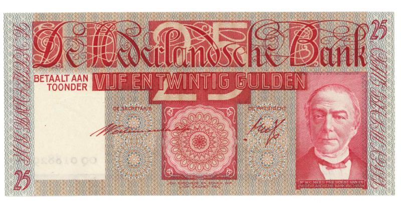 Nederland. 25 gulden. Bankbiljet. Type 1931. Mees - Nagenoeg UNC.