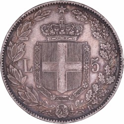 Italy. Umberto I. 5 lire. 1879 R.