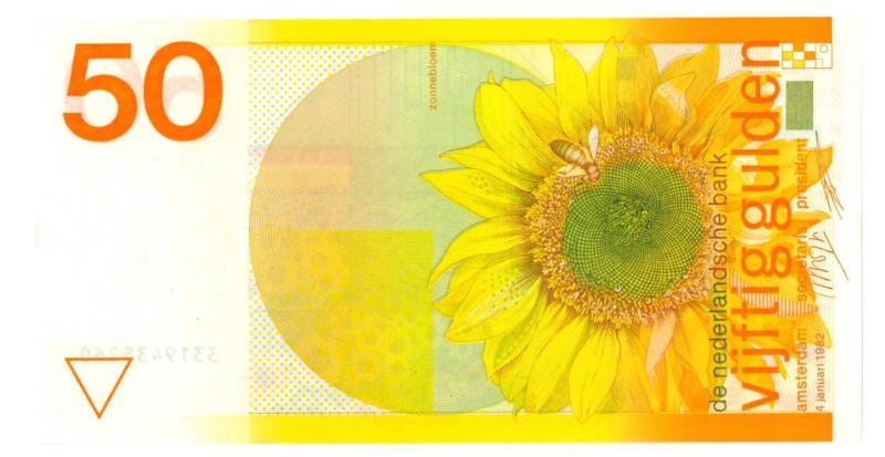 Nederland. 50 gulden. Bankbiljet. Type 1982. Zonnebloem - UNC.