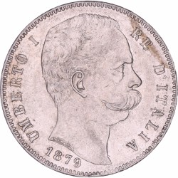 Italy. Umberto I. 5 lire. 1879 R.